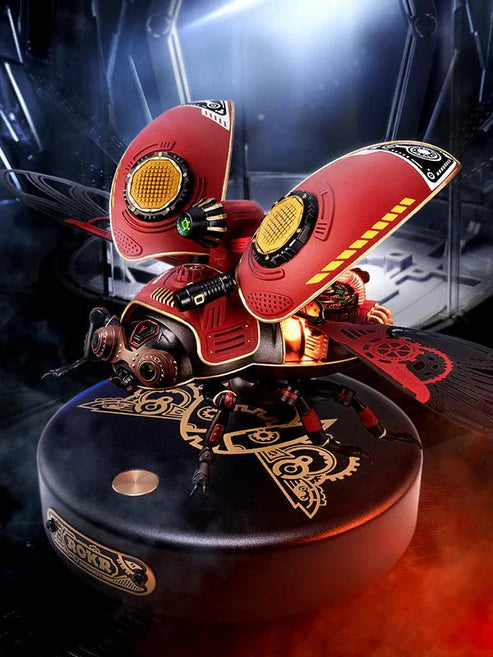 Robotime Rokr Scout Beetle ABS Plastic Metal Punk Style 3D Puzzle Gift For Kids Adults Easy Assembly Mechanical Design Game Toys Attarify Attarify attarify.store.