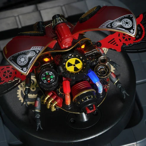 Robotime Rokr Scout Beetle ABS Plastic Metal Punk Style 3D Puzzle Gift For Kids Adults Easy Assembly Mechanical Design Game Toys Attarify Attarify attarify.store.